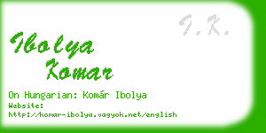 ibolya komar business card